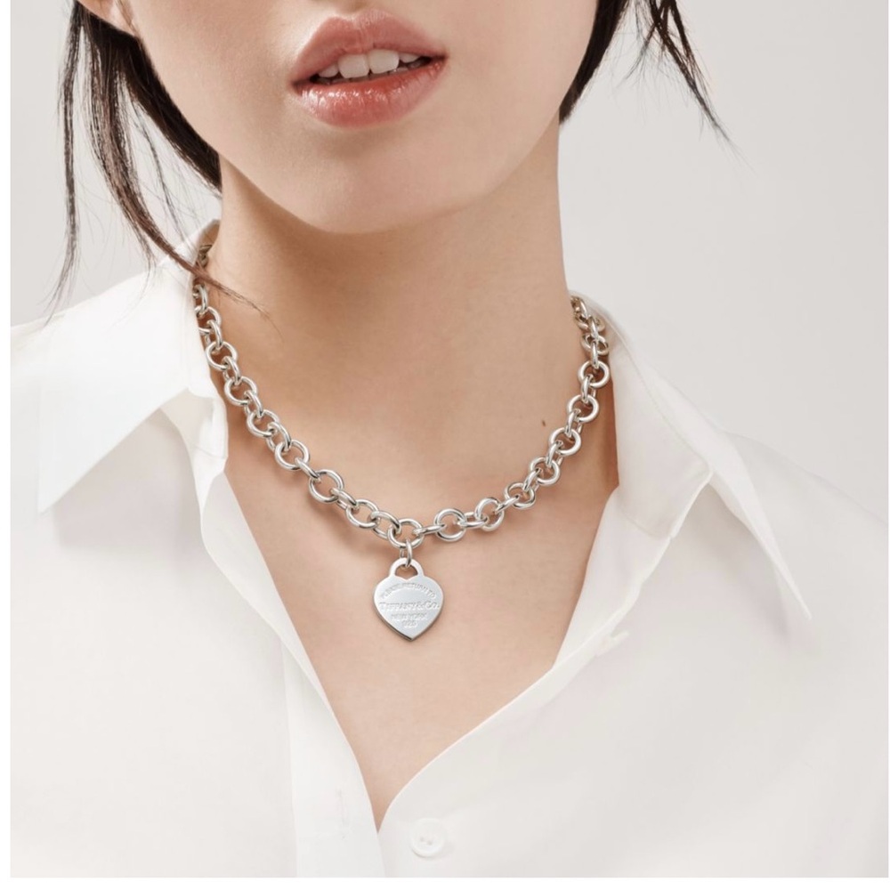 Tiffany’s & Co Heart Tag Chain Link Necklace